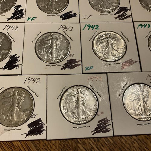 (14) 1942-P Walking Liberty Silber Half-Dollar-Philadelphia Mint-XF Cond - Bild 5 von 10