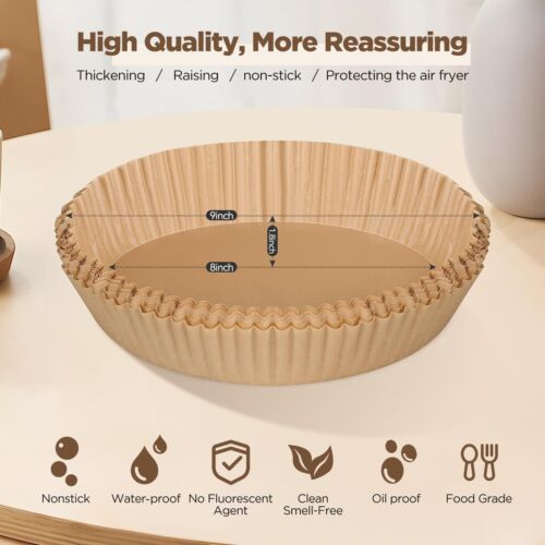 Air Fryer Paper Liners 100PCS Non-stick Oil Resistant Air Fryer Parchment Pap... - Picture 4 of 7