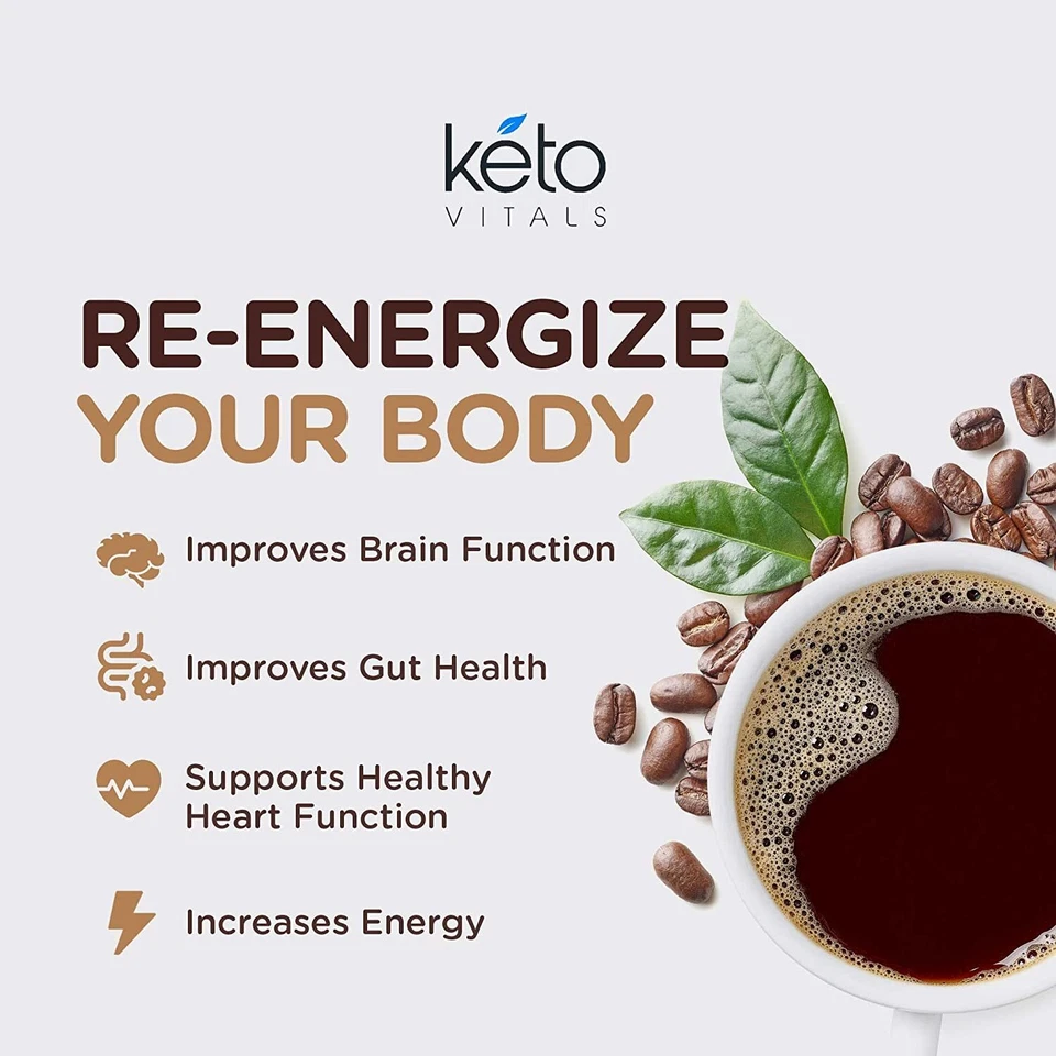 Keto Vitals Café Keto Instantáneo en Polvo Sin Endulzar Paquetes de Café Instantáneo 30 CT Foto 2 de 4