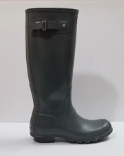 Size EU 38 US 6M/7F Hunter Original Tall Gloss Green Boots Waterproof WFT1000RGL