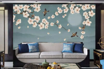 3D Flower Branch 10573NA Wallpaper Wall Mural Removable Self-adhesive Fay