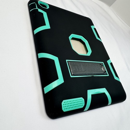 For Apple iPad 2/3/4 Case 7.9-inch Shockproof Heavy Duty Black & Teal - Picture 4 of 13