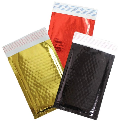 5x9 Metallic Reflective Bubble Mailers, Glamour Design Padded Shipping Envelopes - Picture 64 of 110