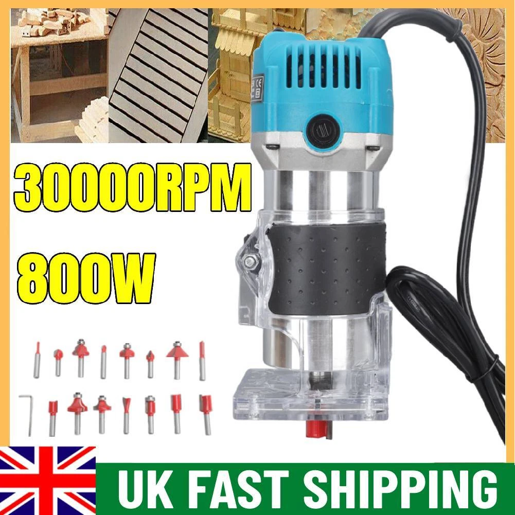 Electric Wood Trim Router Handheld Compact Palm Router Tool for Woodworking UK