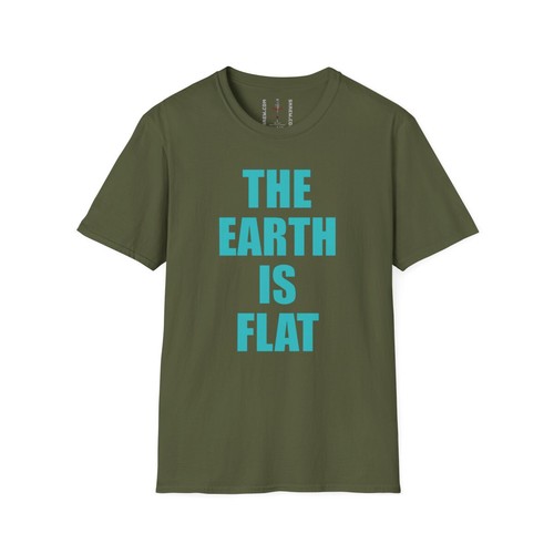 The Earth Is Flat Unisex Softstyle T-Shirt - Picture 5 of 24