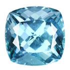 6.96 Ct Charming Perfect Square Cushion 10.8 MM Aqua Blue Brazil Natural Apatite