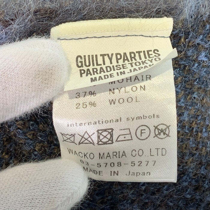 WACKO MARIA 21AW DIAMOND MOHAIR CARDIGAN ARGYL BLUE SIZE M WACKO MARIA 21AW DIAMOND MOHAIR CARDIGAN ARGYL BLUE SIZE M