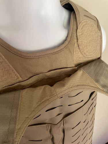 SAFARILAND V1 Tactical Armor Plate Carrier Side Open XL Tan Laser Cut Webless - Picture 7 of 14