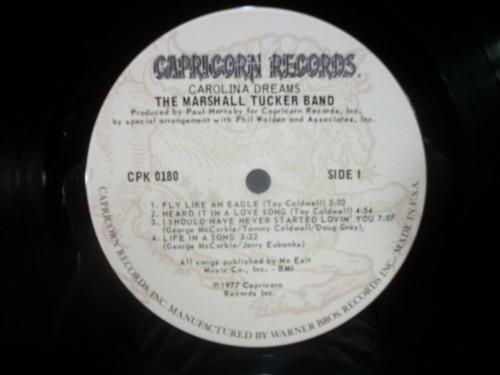 THE MARSHAL TUCKER BAND CAROLINA DREAMS VINYL LP RECORD 1977 CAPRICORN CPK 0180 - Picture 10 of 12