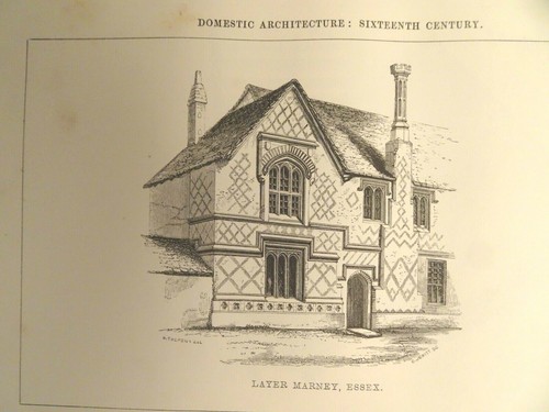 1859 2 Vol Antique Set Domestic Architecture in England Richard II to Henry VIII - Picture 11 of 12