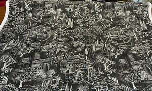 Kelly Ripa Home Daily Sketch Toile Black White Fabric By The Yard Ebay Daily Sketch Toile Black White Fabric