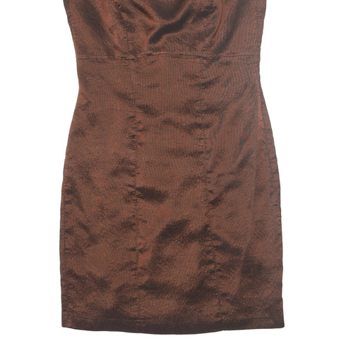 Vintage VIVENTY Womens Pencil Dress Brown Viscose 90s Sleeveless Knee Length S - Picture 5 of 6