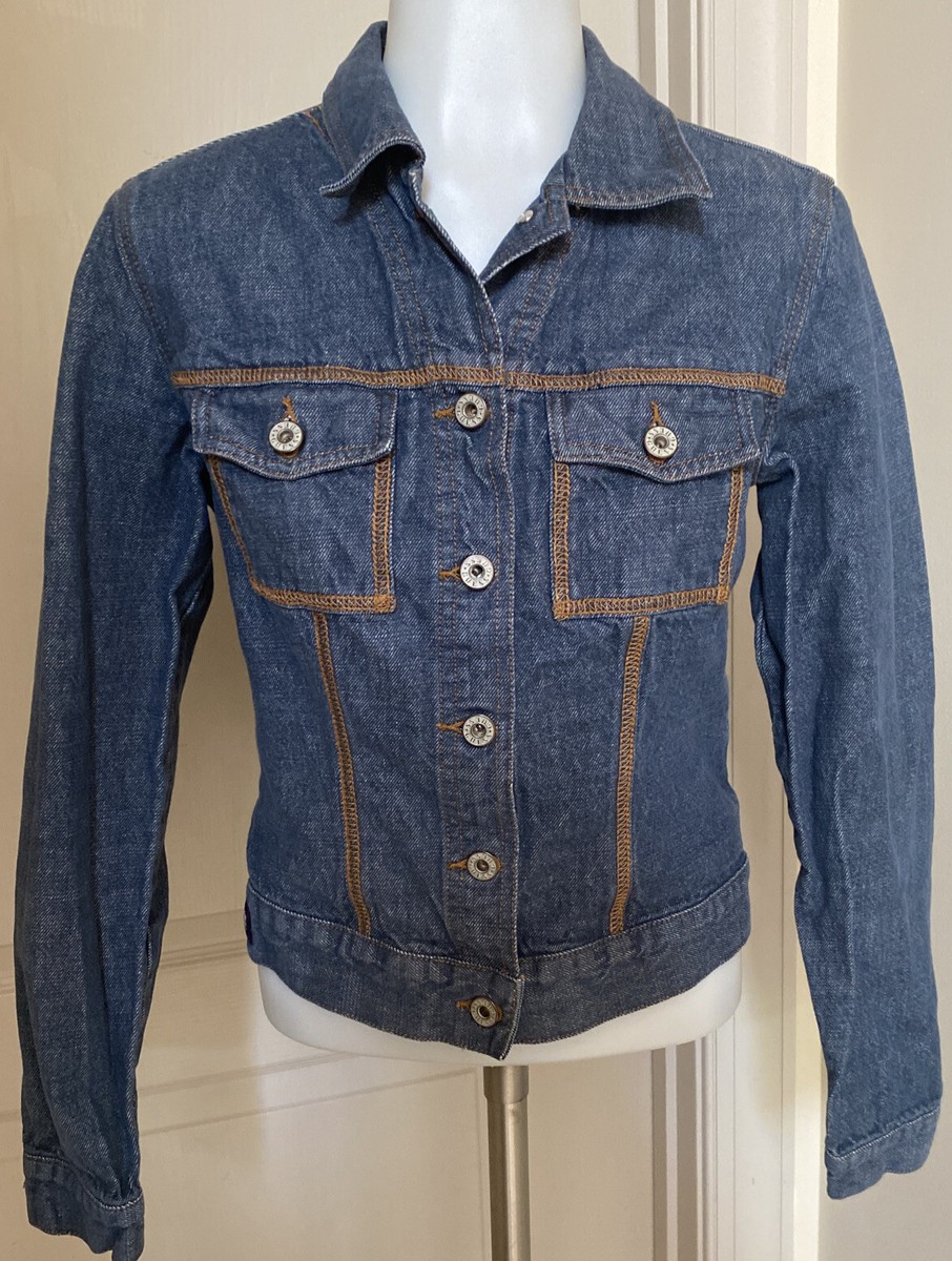 Vintage Guess Georges Marciano Cropped Denim Jacket L Large