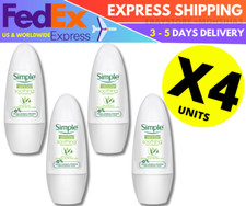 4 X Simple Soothing Anti-Perspirant Roll-On Deodorant Sensitive Skin FAST SHIP