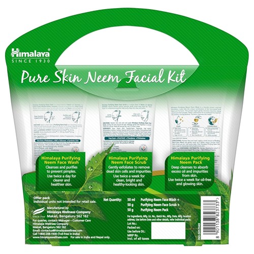 Himalaya Pure Skin Neem Facial Kit | Face Wash, Scrub & Pack | 50ml Each - Picture 3 of 9