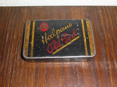alte Blechdose / Zigarettendose Halpaus Old Port Breslau/Köln 11x7x1,5cm - Bild 1 von 4
