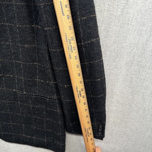 Ermenegildo Zegna Soft Blazer Jacket 54L Alpaca Silk Black Plaid Sports Coat - Picture 6 of 16
