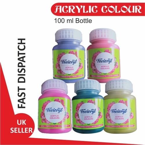 Acrylic Colour acrylic paint 100ml, Art and Craft Paint, DIY Paint Rich Pigment - Picture 1 of 46