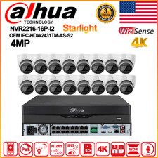 Dahua 4k 16ch 16POE CCTV System OEM 4MP Starlight Security IP Camera MIC IVS Lot
