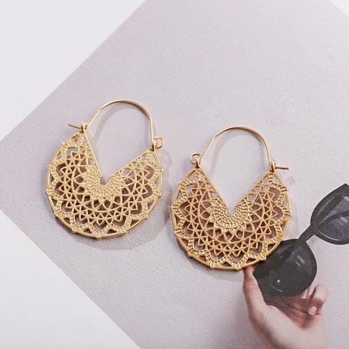 Vintage Bohemian Boho Style Water Drop Flower Dangle Women's Earrings Jewelry - Picture 14 of 24