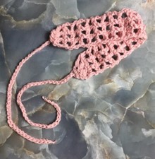 Handmade Crochet Cotton Headband   Soft Adjustable Pink Spring Blossom Accessory