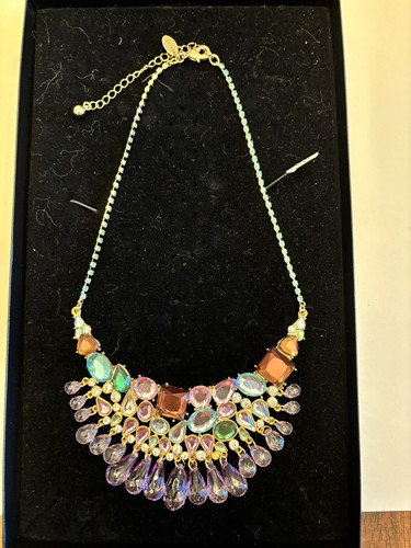 Kaleidoscope of ColorBold Arnold Scaasi Designer Princess Style Necklace in Box - Picture 4 of 7