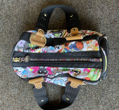 Bolso de Mano Tokidoki Mini Boston Lona Cadena de Hueso Anime LA GIRL - Imagen 2 de 9