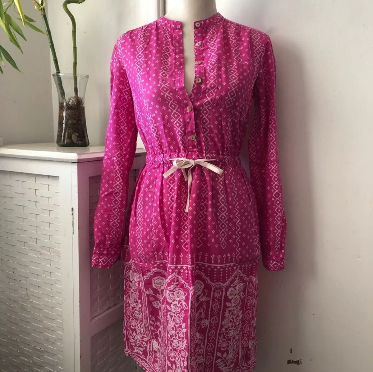 Anthropologie Pink Anila Shirtdress By Meadow Rue Short Casual Dress eBay