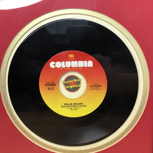 Willie Nelson Framed 45 Record Display Wall Art Country Music Hall of Fame 16x13 - Picture 3 of 10