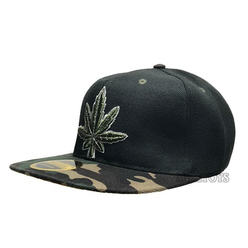 Gorra bordada de béisbol cannabis hierba hip hop gorra snapback ajustable - Imagen 9 de 10