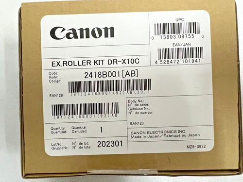 NEW Genuine 2418B001 Canon Exchange Roller Kit for DR-X10C FROM USA SELLER - 第 1/5 張圖片