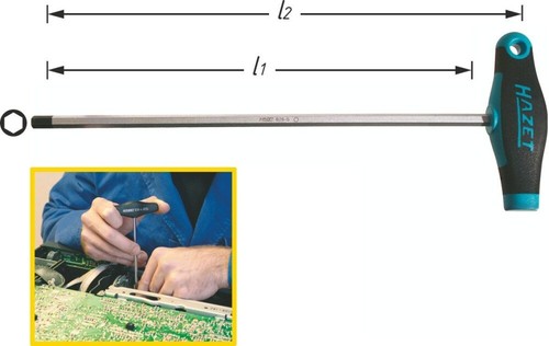 HAZET Cacciavite con Impugnatura a T - Profilo Esagonale Interno - 5 828-5 - Foto 1 di 3