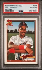 1991 Topps Traded Tiffany #77T Fred McGriff - PSA 10