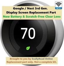 REPLACEMENT Google Nest 3rd Gen Learning Stainless Steel Programmable Thermostat