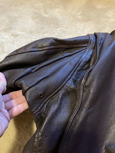 Vintage G-1 Brown Leather Flight Bomber Jacket - IRVIN B.FOSTER Size -42 1960’s - Picture 10 of 14
