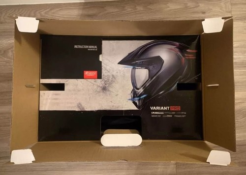 New Icon Motorsports Medium Variant Pro Helmet Full Face Motorcycle Solid Black - 第 7/10 張圖片