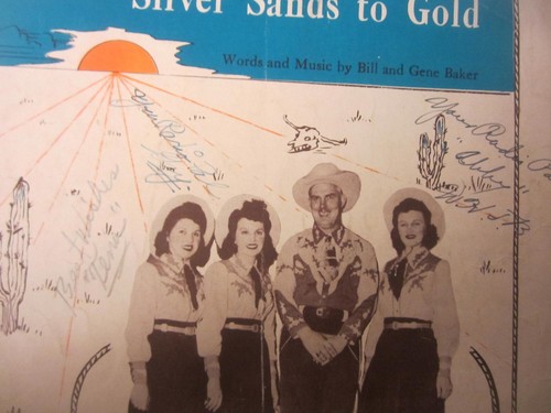 SIGNED 1944 COWBOY PHIL GOLDEN WEST GIRLS SHEET MUSIC COUNTRY HILLBILLY RADIO - Picture 2 of 18