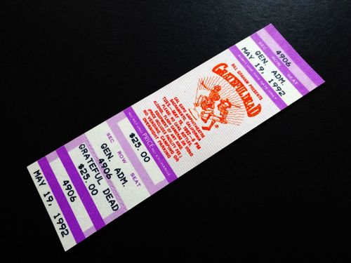 Grateful Dead Ticket Baseball Card Art MLB Cal Expo California 5/19/92 5/19/1992 - Picture 8 of 10