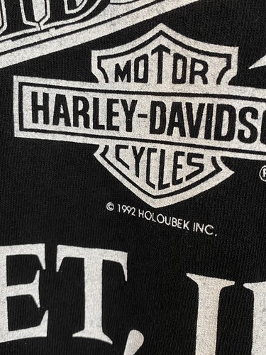 Vintage Harley Davidson 1994 Conrad's Joliet Holoubek Black Shirt Size M - Picture 8 of 17