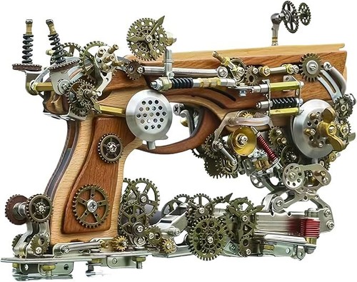 assemblage pistolet métal steampunk 3D - Photo 10 sur 11