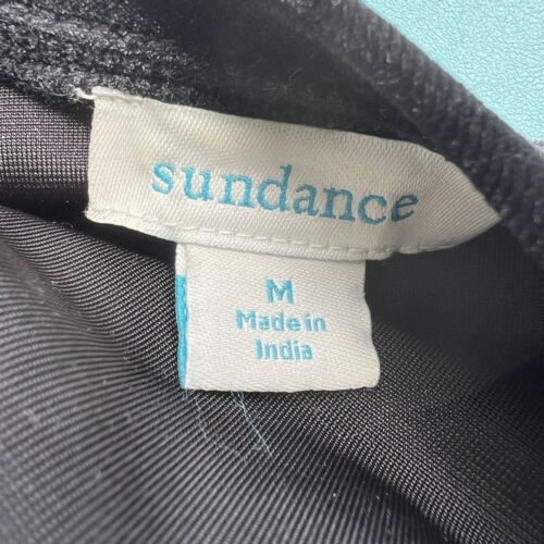 Top Sundance Bordado Encaje Superpuesto Negro Terciopelo Rojo Talla Med Elástico - Imagen 9 de 13
