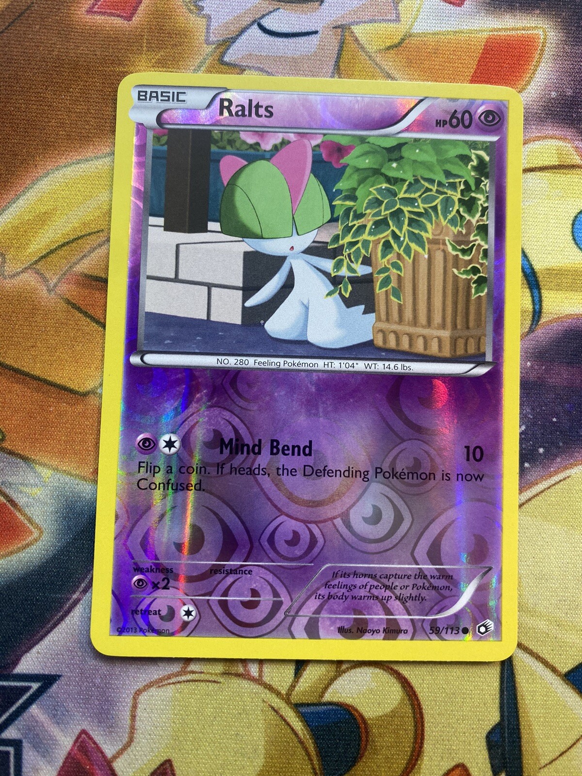 Ralts #59/113 Legendary Treasures Pokemon Reverse Holo Common Card NM