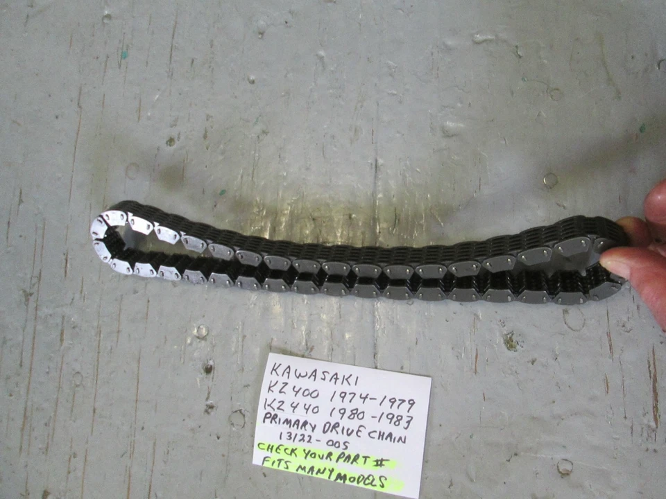 Corrente de transmissão primária Kawasaki 1974 - 1979 KZ400 / 1980 - 1983 KZ440 13122-005 - Imagem 4 de 4