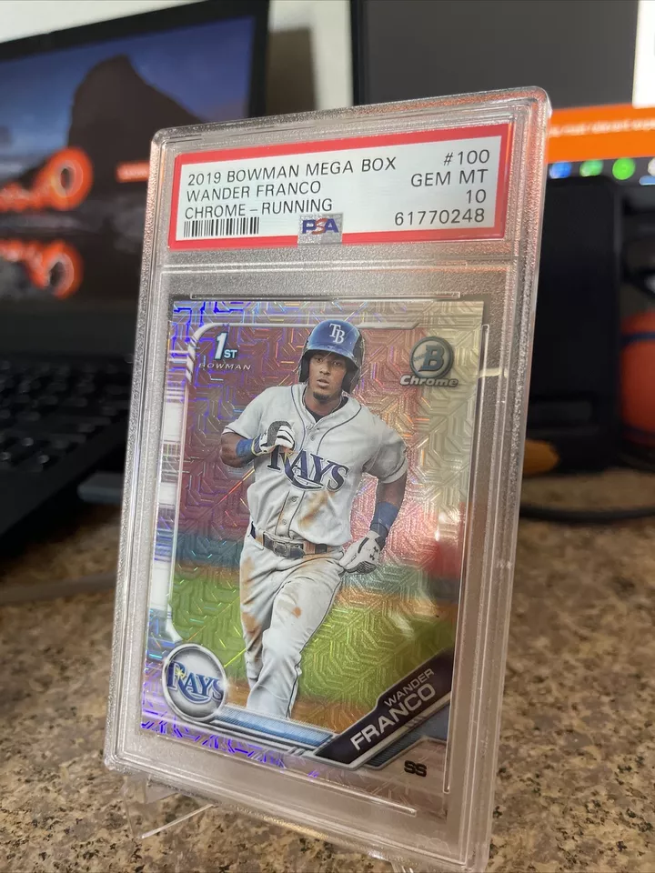 2019 Bowman Chrome Mega Box 1st WANDER FRANCO PSA 10 Gem Mint #100