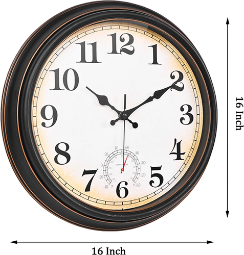 Large Wall Clock, Silent Non Ticking, Vintage, Battery Operated, Living Room - Picture 2 of 16
