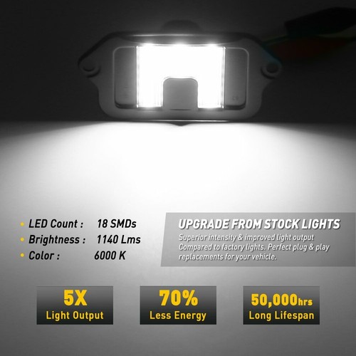 Para 2005-09 Ford Mustang AUXITO LED Matrícula Light Tag Lamp Assembly 6000K - Imagen 3 de 12