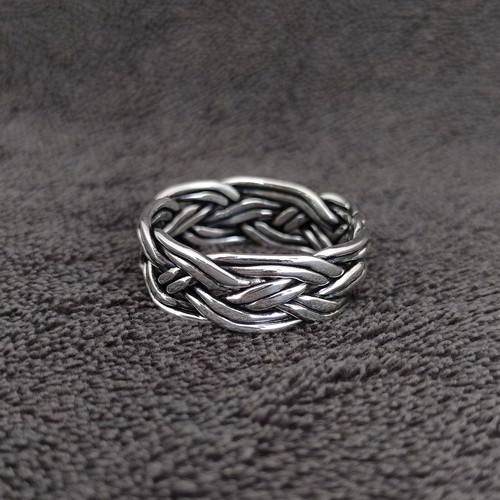 Celtic Ring Braided 925 Sterling Silver Ring Handmade Woman Ring All Size 125 - Picture 3 of 3