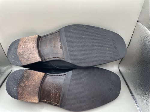 Bruno Magli Branson Oxford Herren 10,5 M Schwarz Leder Kappe Zehe Schnürung M0032 - Bild 10 von 13