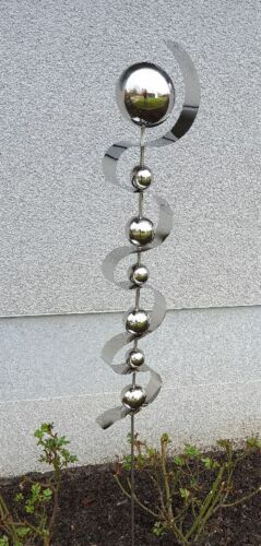 Skulptur Uranus Edelstahl 127 cm Gartendekoration Beetstecker Gartenstecker - Bild 2 von 2