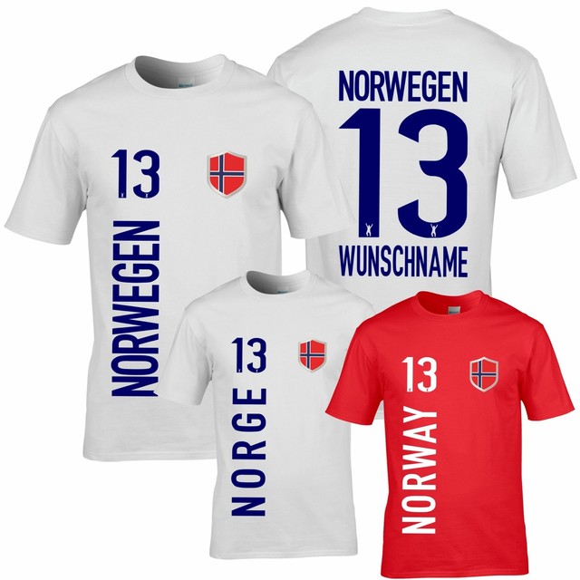 FanShirt NORWEGEN Trikot Kinder Druck Nummer Name Jersey WM EM FanShirts4u FanShirt NORWEGEN Trikot Kinder Druck Nummer Name Jersey WM EM FanShirts4u